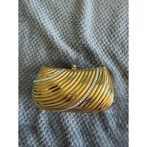 gold Metal Purse Clutch Le Regale